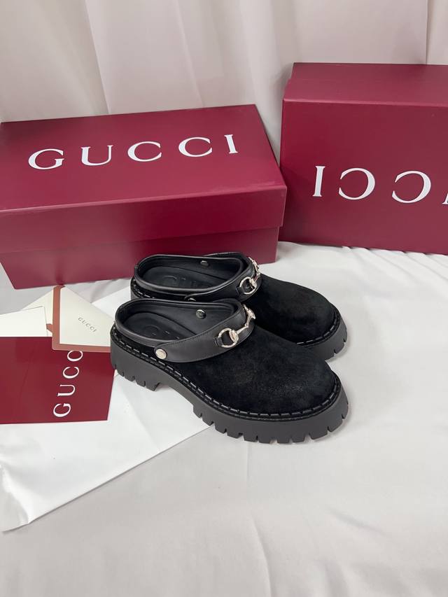 Gucc Couple Style Horsebit Mules/Slippers, 1:1 replica of the original, every de