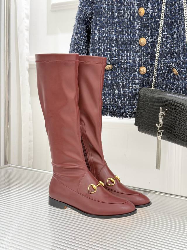 Factory Price Gucci Classic Double G Horsebit Retro Loafer Stretch Boots When a