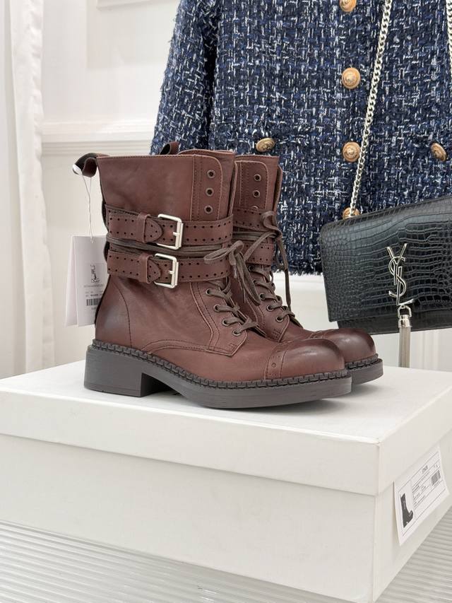 Factory Price Ethor 25Wf Autumn/Winter New Arrival Retro Double Buckle Motorcycl