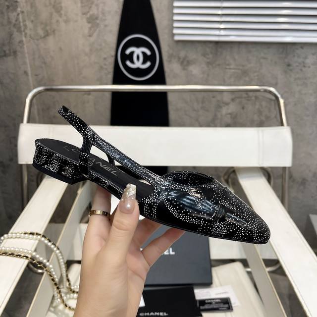 Chanel's latest, starry night series, factory price p. Chunky heel square toe co