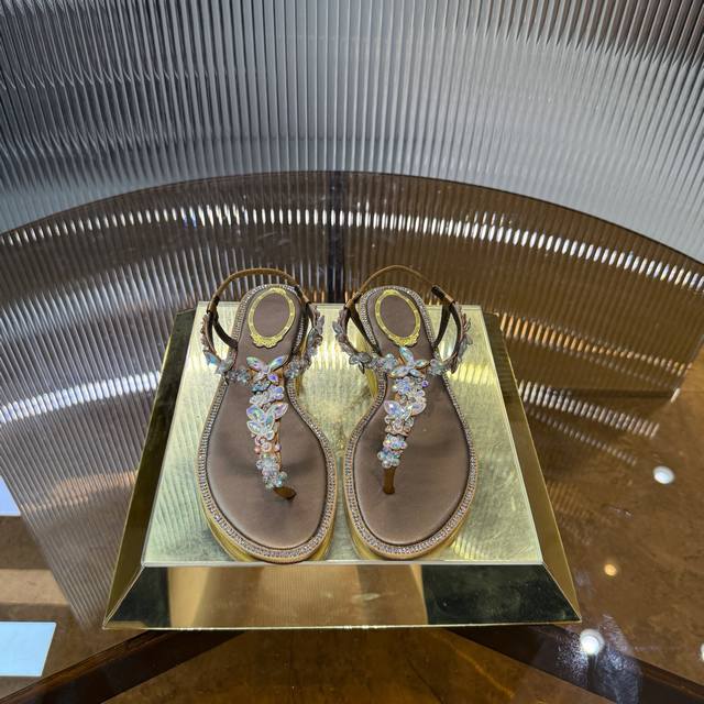 Top-tier RC 2025S Heavy-duty Rcbouquet Butterfly Flower Rhinestone Satin Flip-Fl