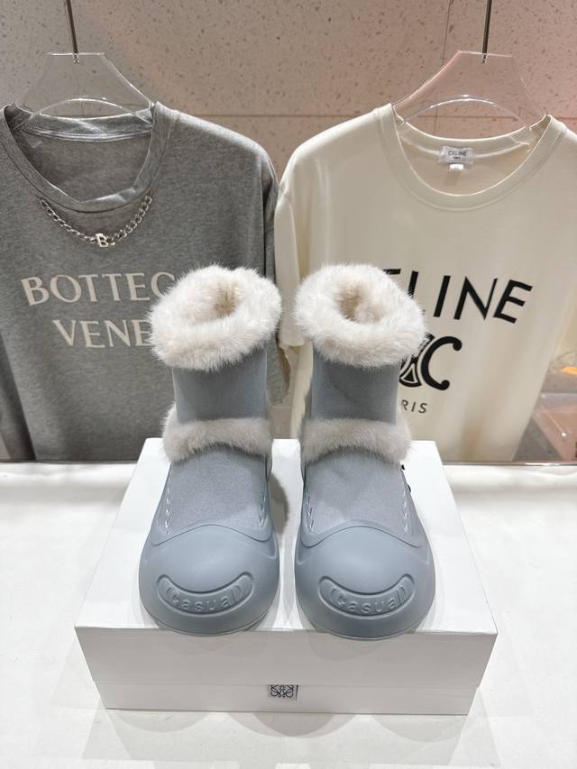 High-quality factory version Loewe F036 25Ss winter latest warm snow boots wool