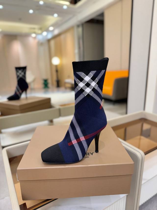 Price: Burberry's latest exclusive square-toe, stiletto-heeled, checkered stretc