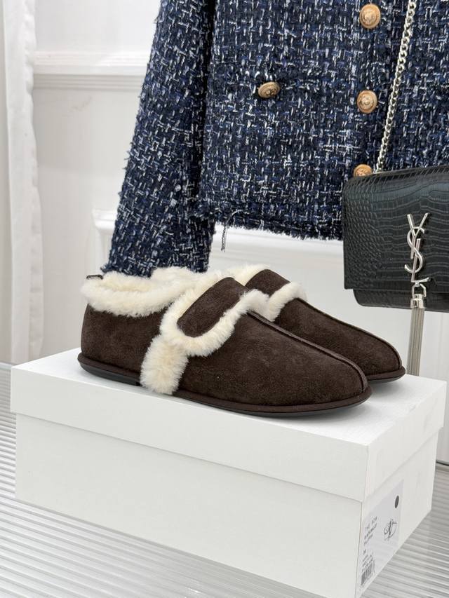 Factory Price The Row 25Wf New Retro Velcro Furry Shoes Replicating the relaxed