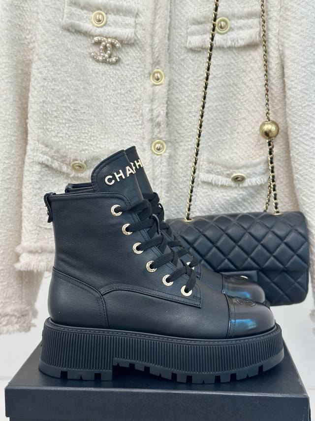 Factory Price Chanel* | Classic Chanel Double C Autumn/Winter Platform Lace-up