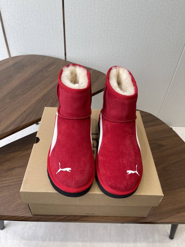 Ugg Collaboration with Puma 25Ss Autumn/Winter Warm Snow Boots The upper is made
