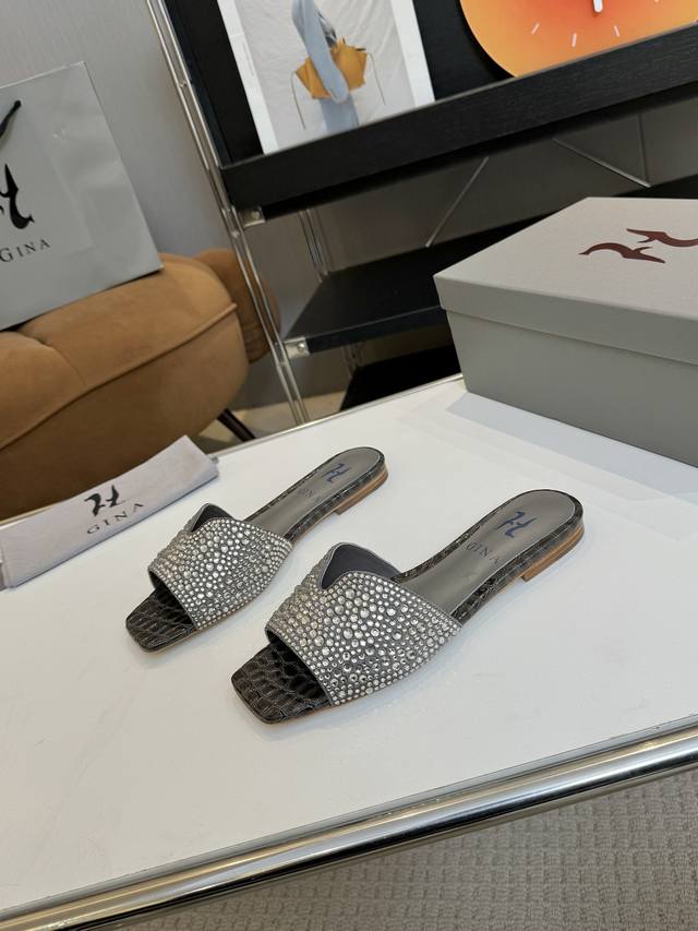 Factory Price pp Flat Shoes Brand: Gina 2025 New Hot Item Debut, Packaging, Pat