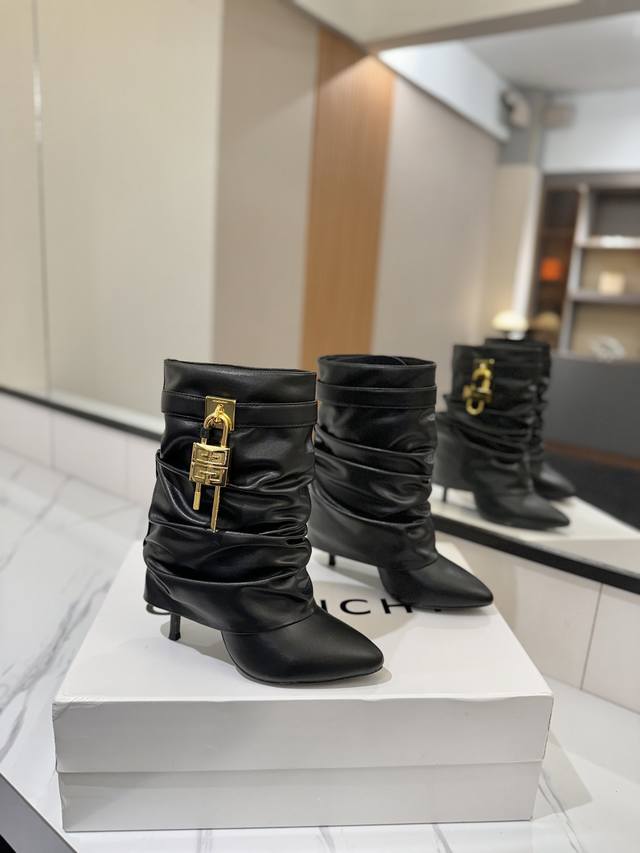 Authentic Counter-Grade Custom Version Givenchy Shark Lock Series Padlock Ankle