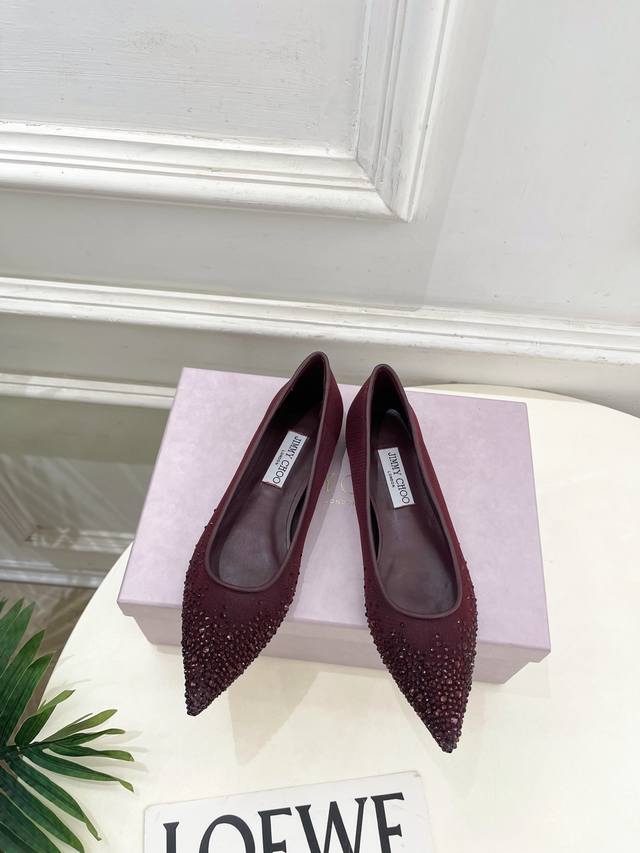 Jimmychoo 25Ss 2025Ss New Arrival, Latest Love Crystal Mesh Pointed Toe High Hee
