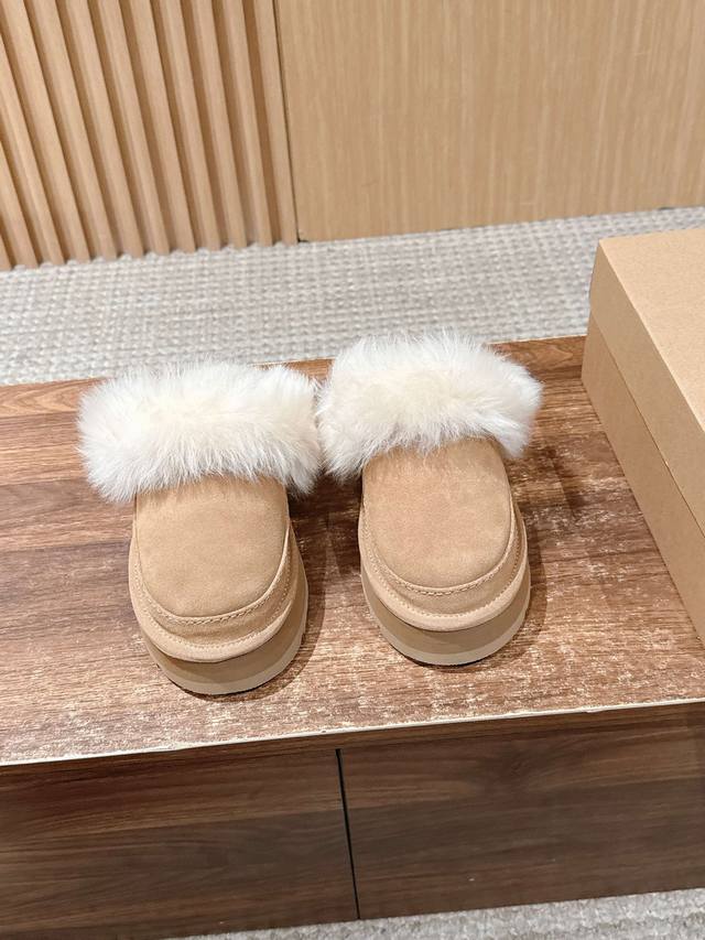 Ugg Autumn/Winter New Women's Casual Classic Furry Ankle Boots (Slip-on) Ugg's n