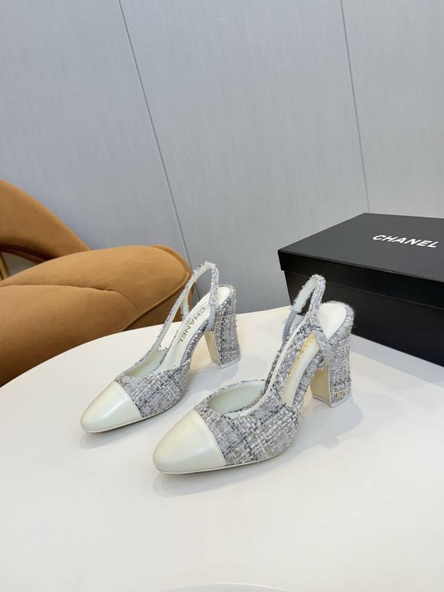 Chan*L Classic Slingback Chanel Flats. Ballet Flats, Flat Sandals, 6.5 Heel, 9.0