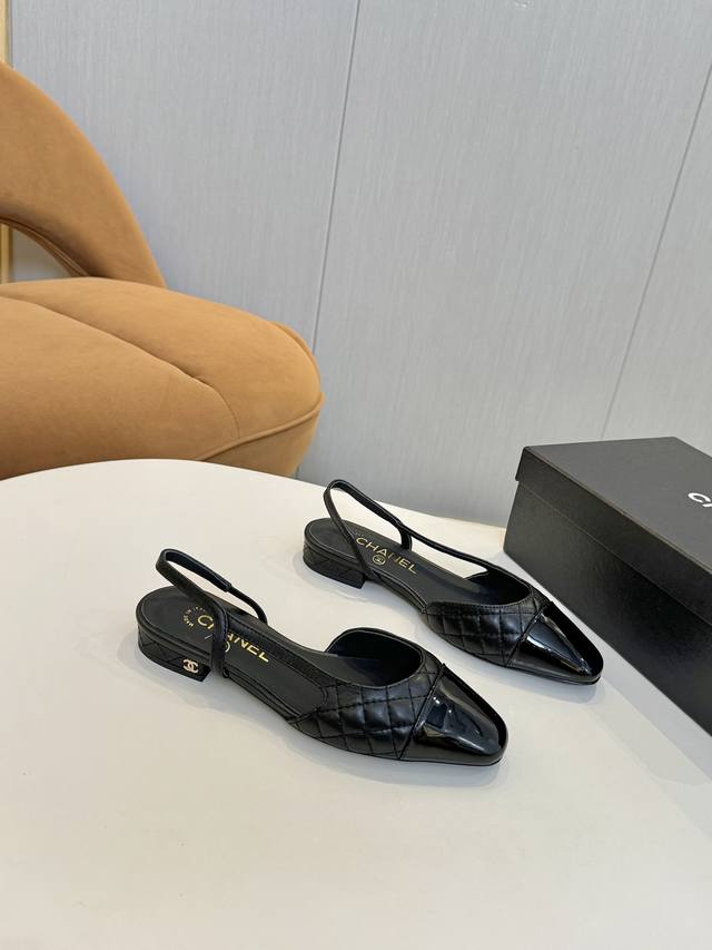 Chan*L Factory Price p Classic Slingback Chanel Sandals! Single Shoes! Just like