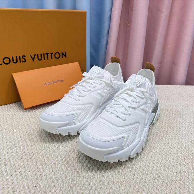 Lv Louis Vuitton Olympia Series Couple Style Silver Horn King Casual Sports Runn