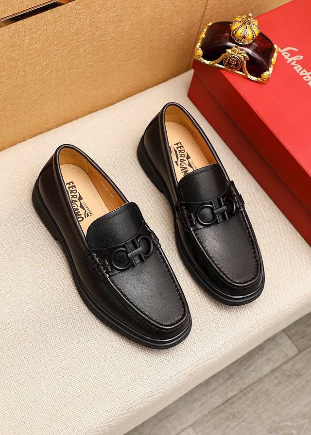 Product Trademark: Ferragamo Casual Leather Shoes True Sizes: 38-44, 45 (Custom