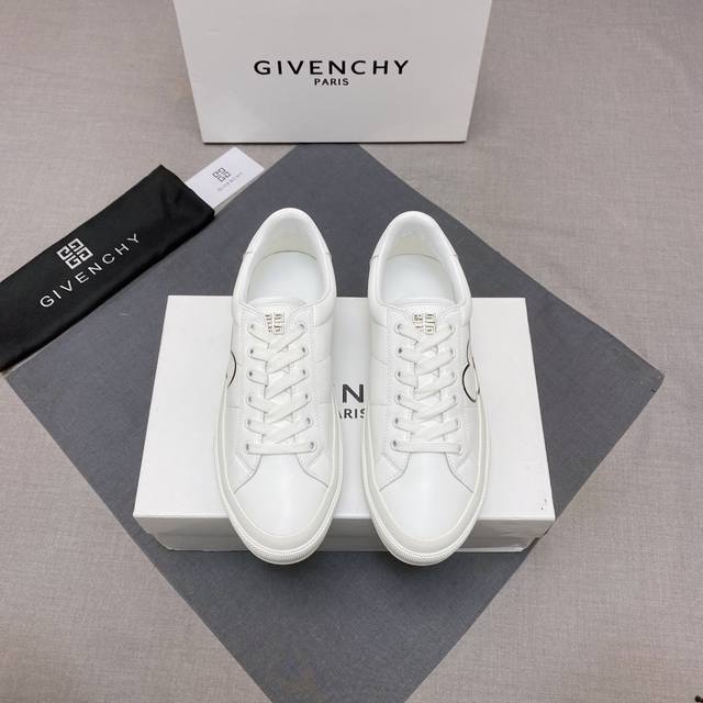 Gvx Givenchy's new City sneakers are crafted from imported cowhide leather . The