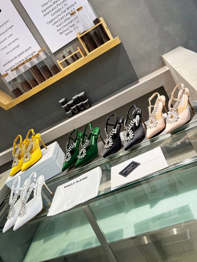 Manolo Blahni*K Top-quality, long-term production, new 90mm "Lutara" Swarovski c