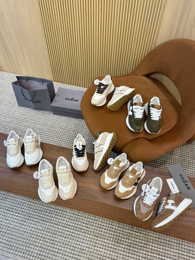 Hogan's new H-Stripes series couple's chunky platform sneakers, a must-have for