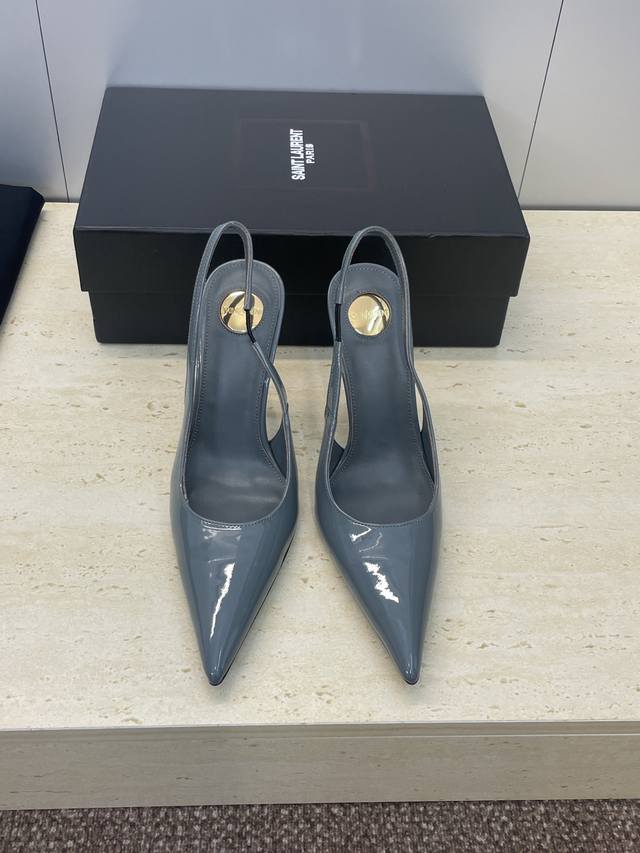 Factory price Saint Laurent Paris 2025 Early Autumn New High-Heeled Slip-On Wome
