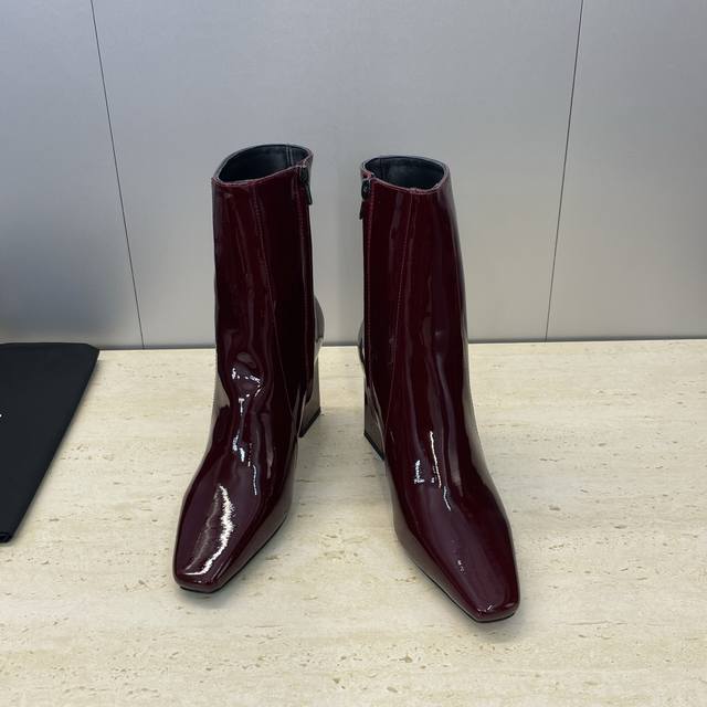 Factory direct price Saint Laurent 2025 Fall/Winter New Chunky Heel Side Zipper