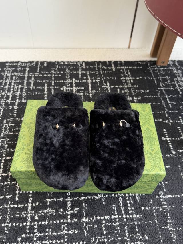 Retail-grade Gucci 25Ss Autumn/Winter New Wool Big Toe Slippers, Birkenstock Woo