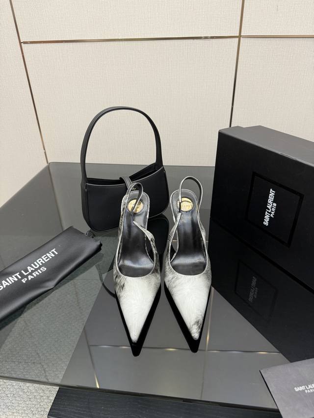 Sain*Laurent 2025 New High-Heeled Sandals! Pointed-toe high heels that go perfec
