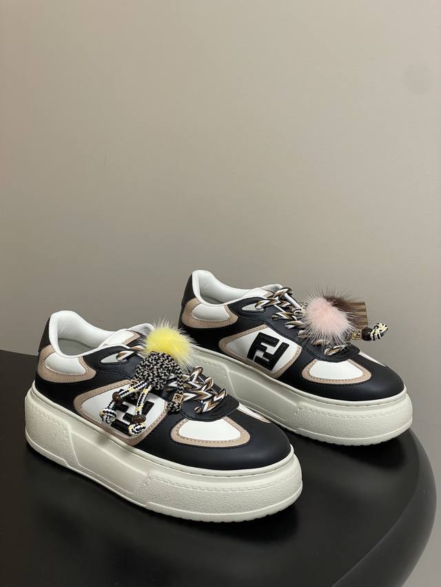 Top Quality Fendi Match Series 25 Latest Colorway Charm Platform Sneakers Lace-u