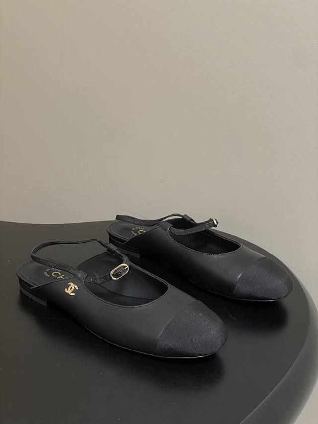 New Spring/Summer Chanel Slingback 26C Classic Double C Buckle Flat Backless San