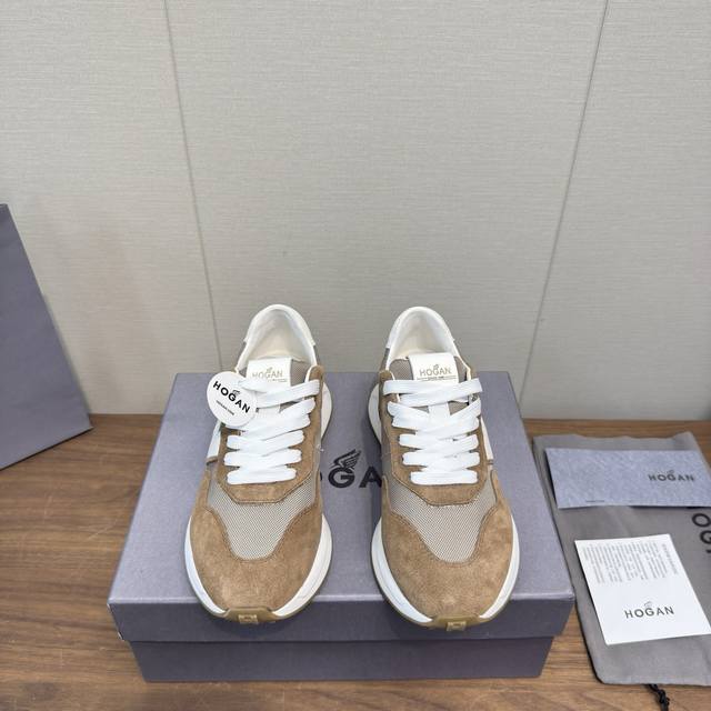 Hogan 2025 Casual Sports Shoes Thick-Soled High-End Lace-Up Sneakers High Versio