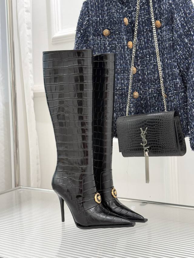 Factory Price Versace 25Wf Fall/Winter Runway Same Style Crocodile Pattern Beaut