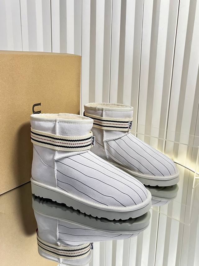Retail-grade Sporty Ugg x Fila 25Ss Autumn/Winter Warm Snow Boots The upper is m
