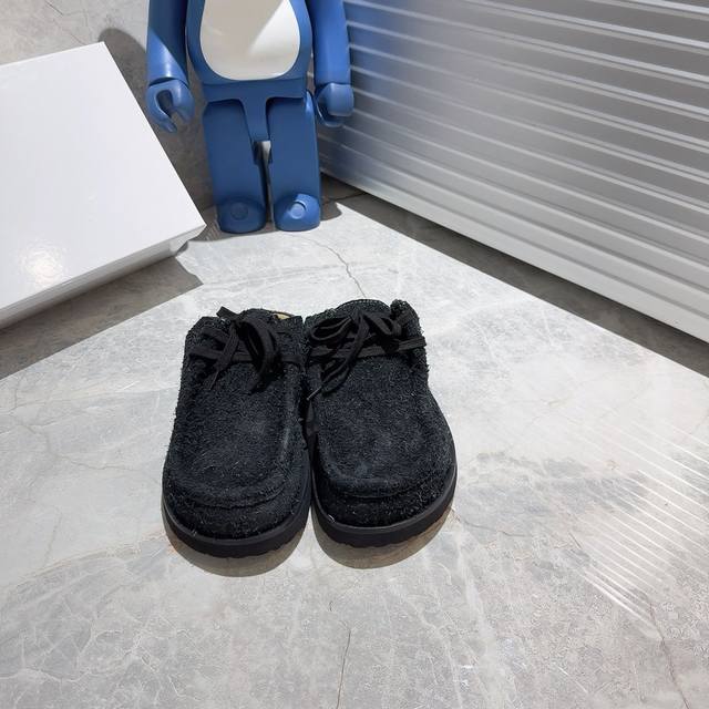 Factory direct Birkenstock lace-up closed-toe slippers Upper: Suede leather Lin