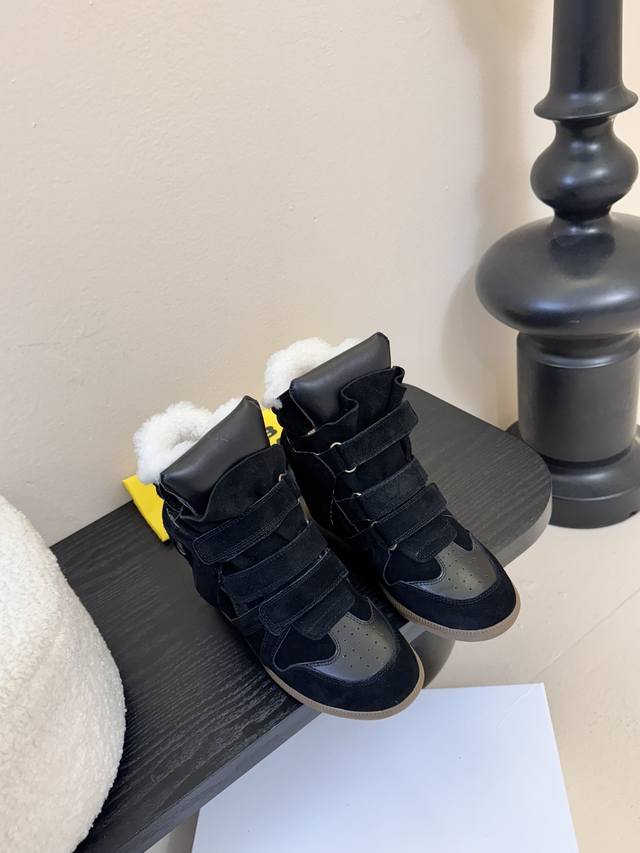Isabel Maran* Wedge Heel Sneakers with Fleece Lining Features a built-in 7cm inv