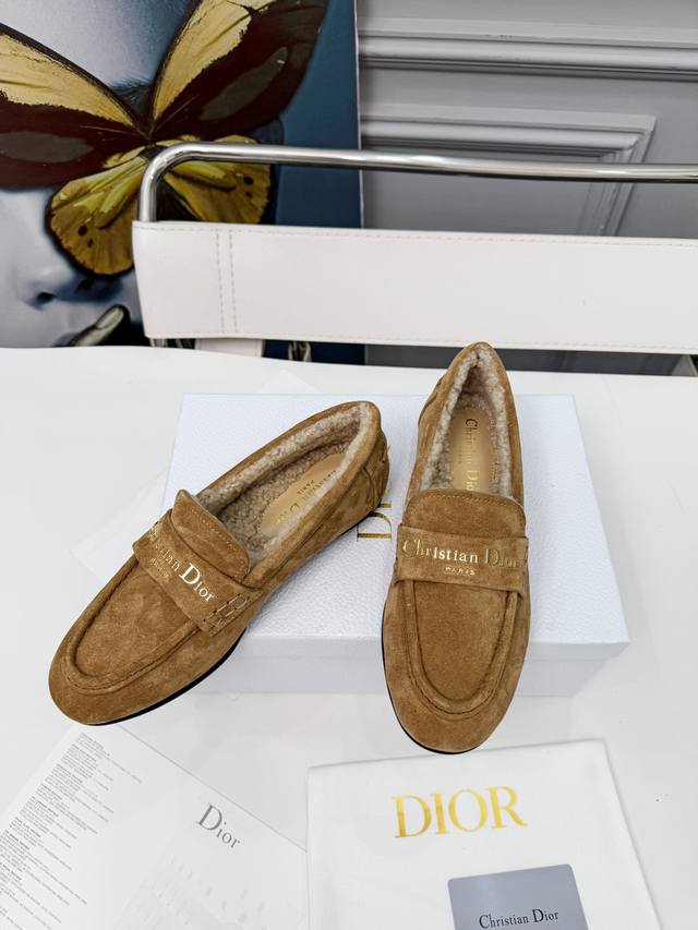Factory Price (pp): Dior Spring/Summer New Ultra-Light Loafers with Furry Shoes