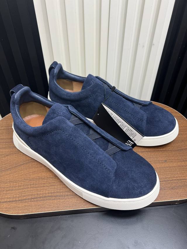 Top-tier version, factory price (pp): Zegna Secondskin Triple Stitch Casual Sne