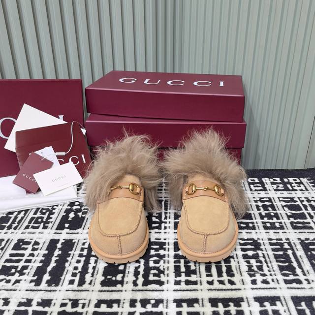 Gucc I 25 Autumn/Winter Wool Loafers Suede material, easy to match with autumn a