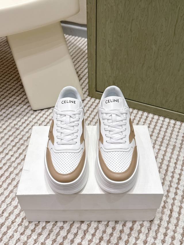 Retail-grade Celine Runner sneakers with Celine logo on the tongue and heel. Thi