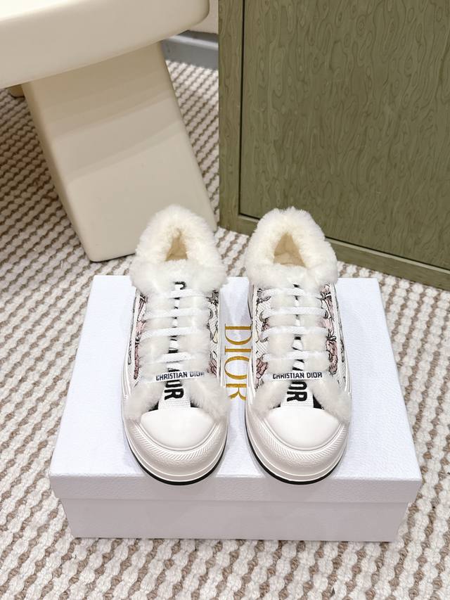 Retail-grade Dior Walk 'N' Dior platform shoes, featuring classic Oblique monogr