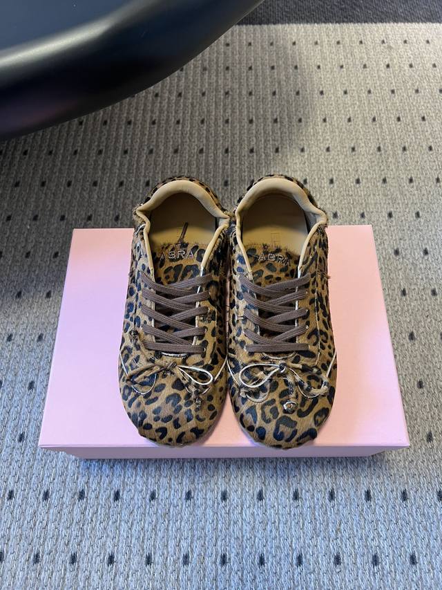 Abr* 25Ss Retro Round Toe Bow Flat Ballet Style German Training Shoes Combining