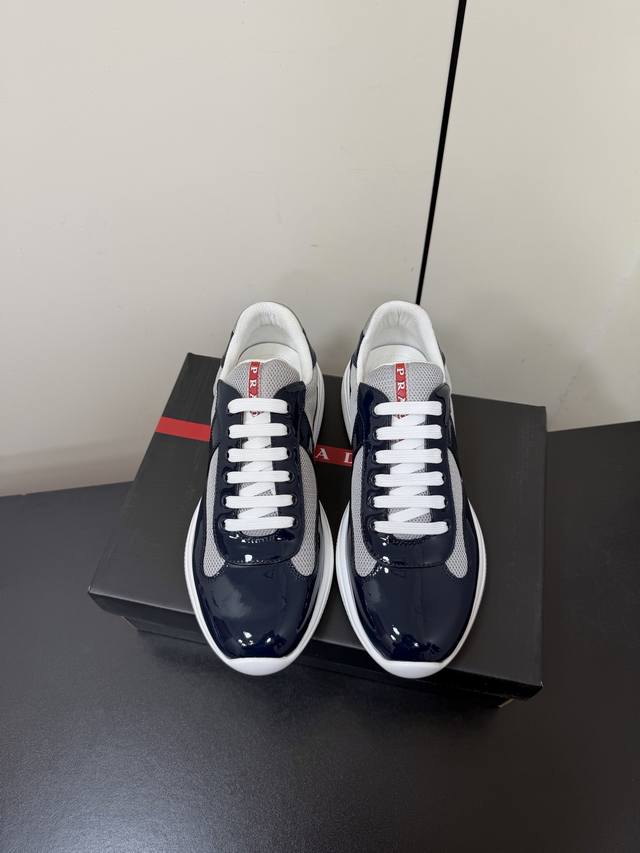 High-quality Prada 25 America's Cup series couple casual sneakers. Original pur