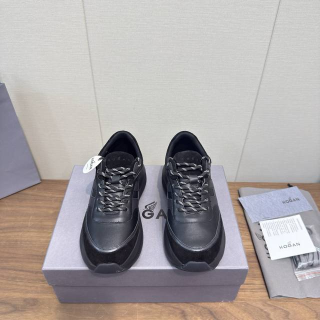 Hogan 2025 Casual Sports Shoes Thick-Soled High-End Lace-up Sneakers High Versio