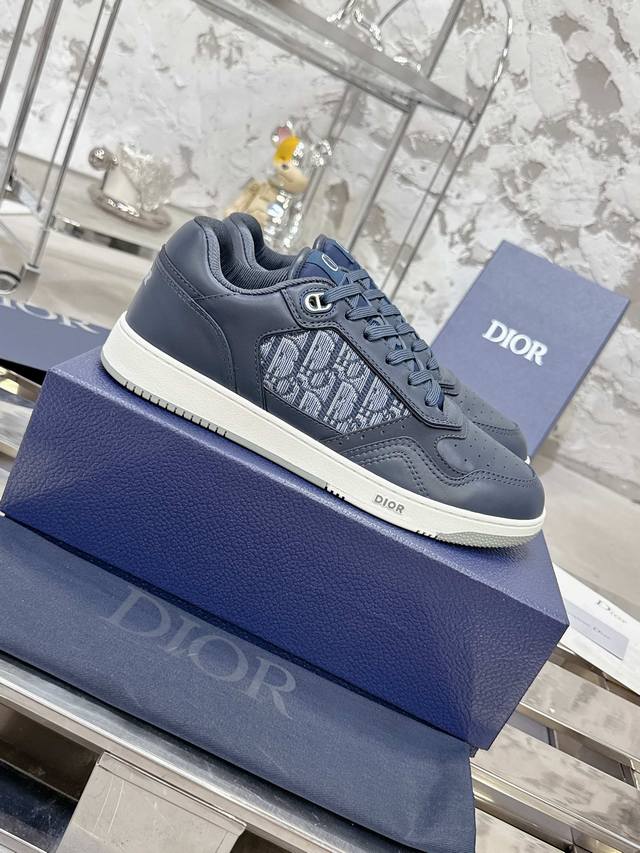 Men's size +10! Dior B27 series couple's monogram stone pattern casual sneakers