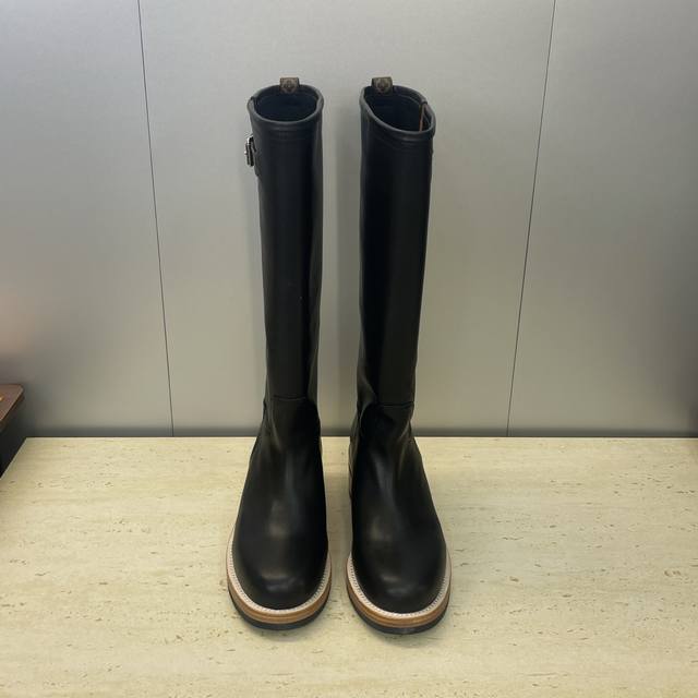 Factory price Louis Vuitton* 2025 Autumn/Winter New Biker Style Motorcycle Knee-