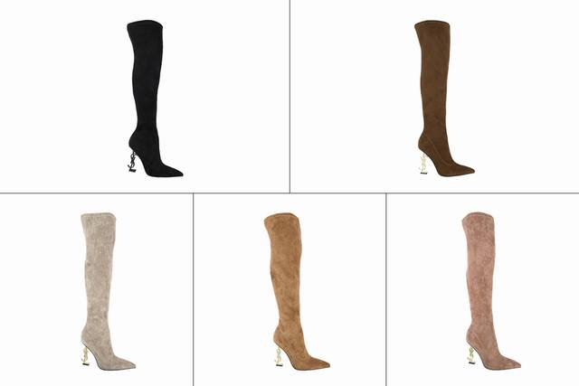 Saint Laurent YSL Women's Stretch Over-the-Knee Boots. Product: Italian genuine