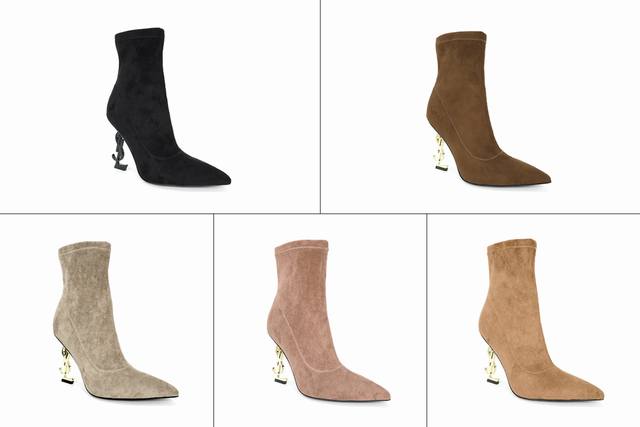 Saint Laurent YSL Women's Stretch Ankle Boots. Product: Italian genuine leather