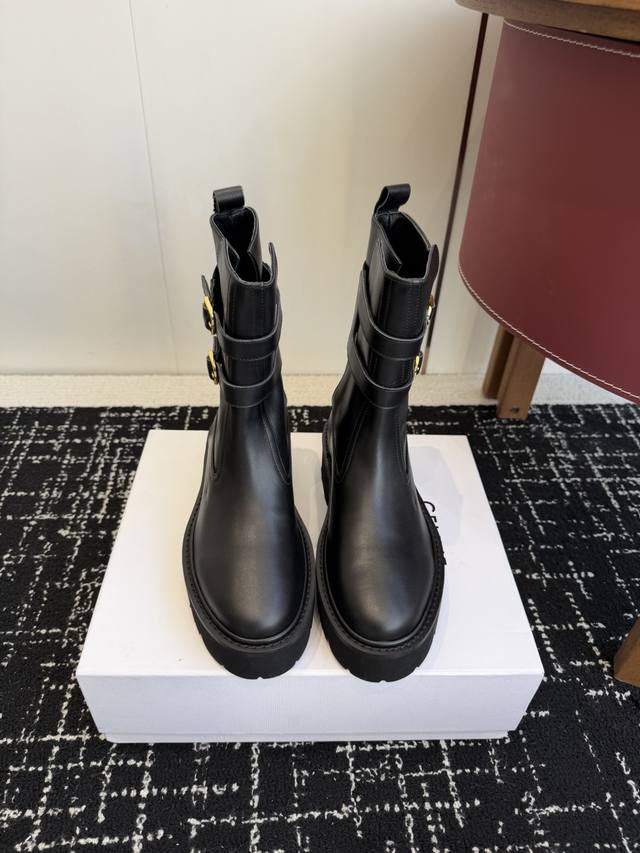 Retail-grade Celine Autumn/Winter Bulky Series Nylon Canvas Ankle Boots Featurin
