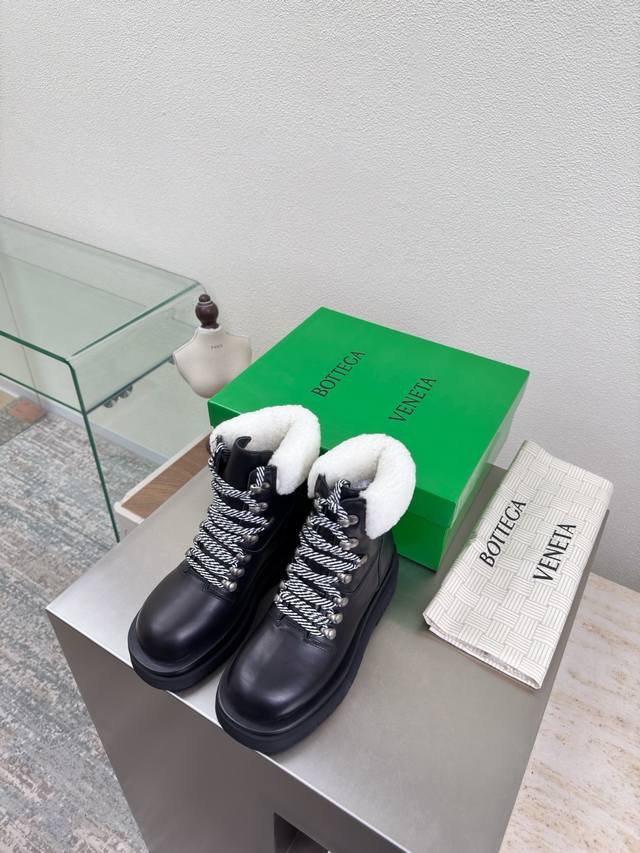 Wool Hiking Boots Bottega Venet* Classic double-layer thick sole design 1:1 rep