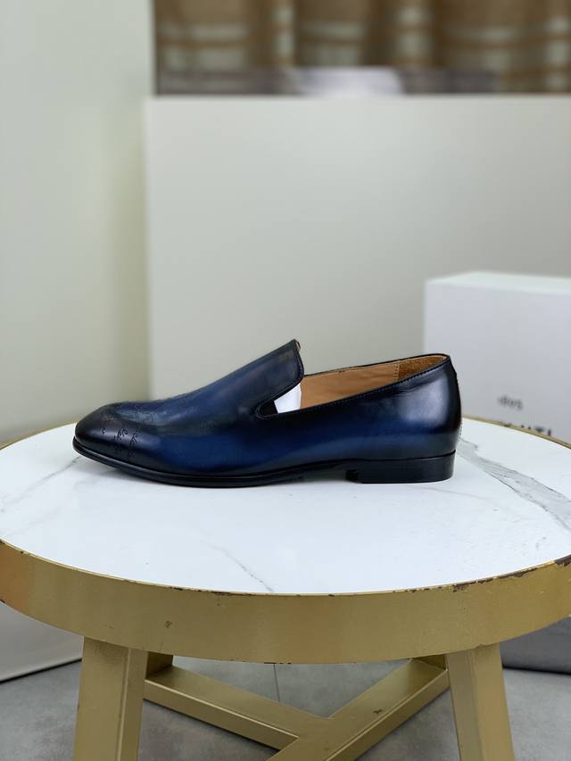 Factory direct price Berluti high-end genuine leather dress shoes, made with im