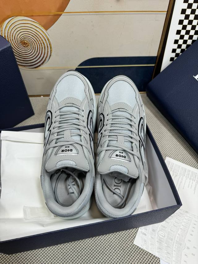 High-quality Dior B30 modern sports celebrity style platform lace-up casual run