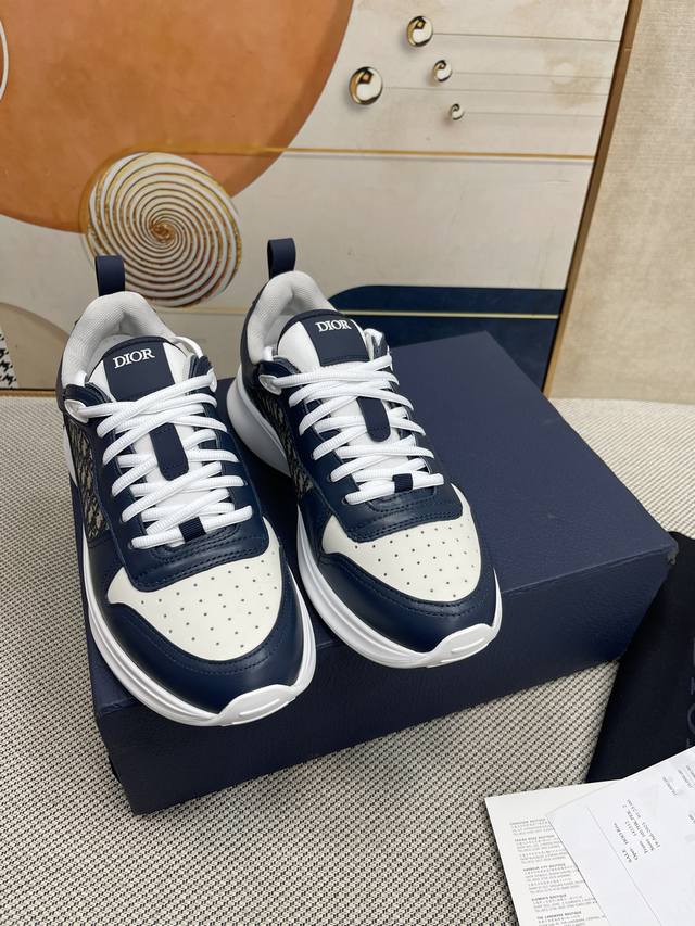 High-quality Dior new style, modern celebrity style, thick-soled lace-up couple