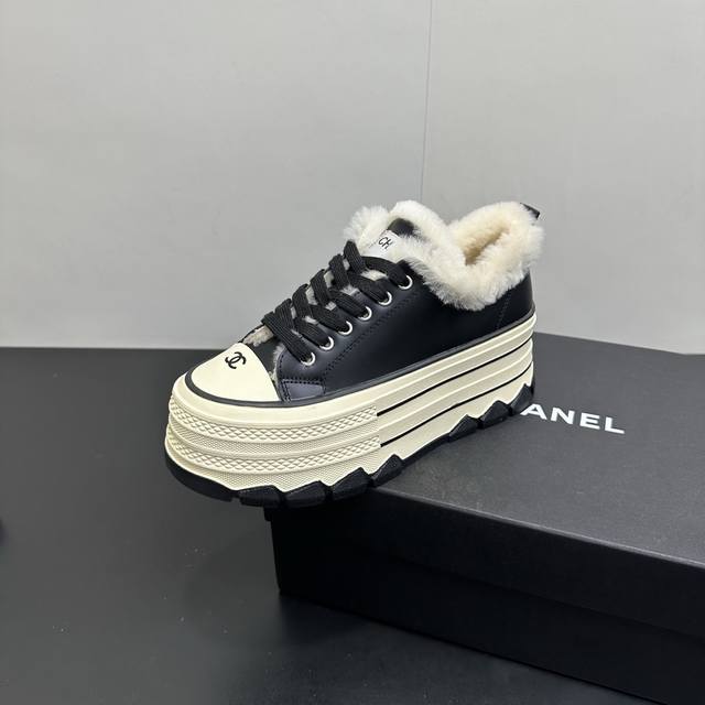 Chanel's new retro canvas platform sneakers present a relaxed and lightweight fe